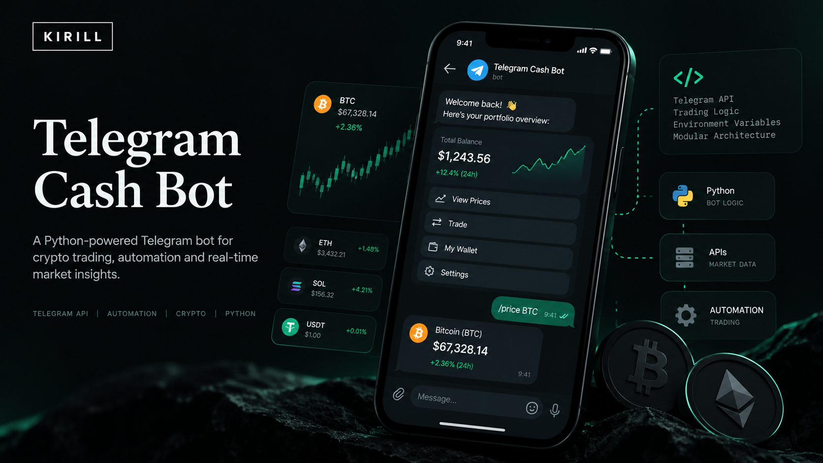 Artwork for Telegram Cash Exchange Statistics Bot